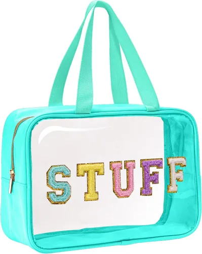 Yowivon Bolsa grande para viajes, bolsa de maquillaje de playa impermeable, bolsa de protección solar transparente para cosméticos para el cuidado