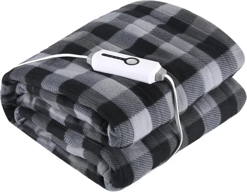 Miniatura 42 de Manta Eléctrica Térmica de Franela y Sherpa 50"x60" Tamaño Throw - 4 Niveles de Calor, Apagado Automático 10H, Calentamiento Rápido, Acogedora