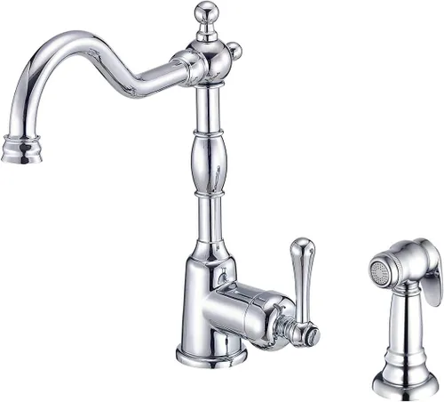 Miniatura 10 de Grifo de Barra Gerber Opulence – Grifo Tradicional para Barra Húmeda y Fregadero de Preparación, Mango Único, Caño Giratorio, Construcción de Latón