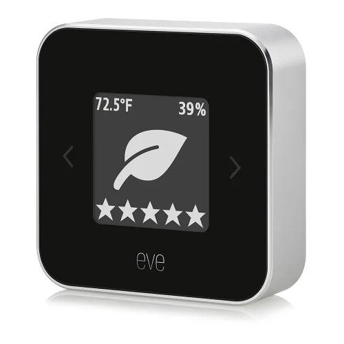 Eve Room - Sensor de calidad del aire interior para monitorear la calidad del aire (VOC), temperatura y humedad, tecnología Apple HomeKit, Bluetooth