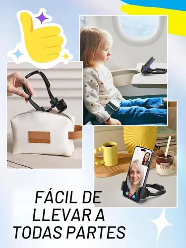 Miniatura 8 de Regalos para adolescentes, niños, niñas, adultos, día del padre: Thumbs Up Lazy Phone Stand Soporte de teléfono celular para escritorio para niños