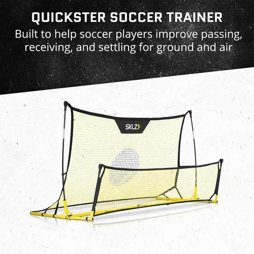 Miniatura 2 de SKLZ Quickster Entrenador de fútbol – Rebotador de pelota de doble cara para pasar, recibir y practicar atrapamiento – Red de rebote grande