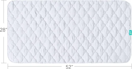 Miniatura 3 de Almohadillas de entrenamiento para ir al baño para niños pequeños, protector de colchón de cuna impermeable para almohadilla de humectación, Blanco