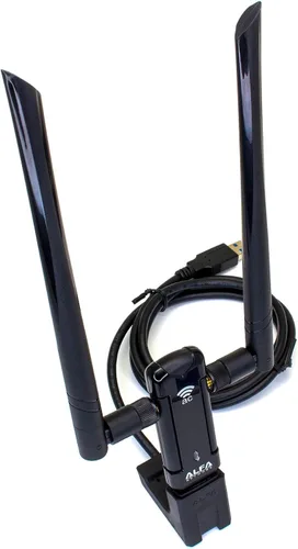 Miniatura 6 de Alfa Adaptador inalámbrico de doble banda AC1200 USB 3.0 Wi-Fi con 2 antenas externas de 5dBi - 2.4GHz 300Mbps / 5Ghz 867Mbps - 802.11ac y A, B, G, N