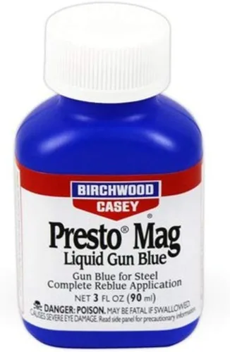 Presto Mag Liquid Gun Blue for Steel Complete Reblue Application, Gun Maintenance and Preservation, 3 Ounce (90ml)