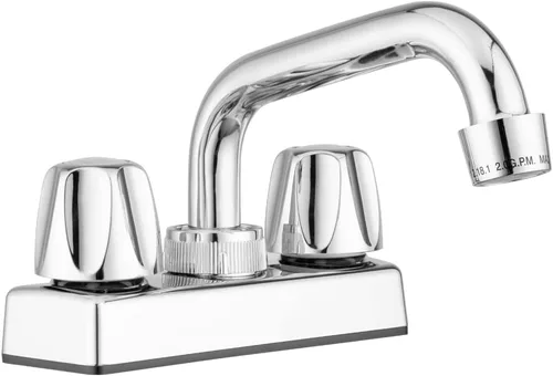 Pacific Bay - Lynden Utility - Grifo para fregadero de lavandería con boquilla giratoria de acero inoxidable - Adaptador de manguera de jardín con