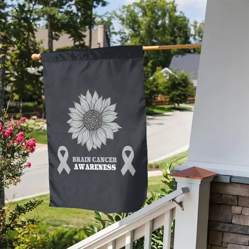 Miniatura 16 de Bandera de jardín de concientización sobre la enfermedad de Alzheimer de 12 x 18 pulgadas, cartel vertical de doble cara para decoración del hogar