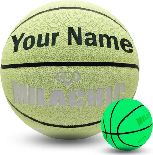 Miniatura 7 de Balón de baloncesto personalizado, que brilla en la oscuridad, regalo de baloncesto personalizado tamaño 7 (29.5"), tamaño 6 (28.5"), tamaño 5 Azul