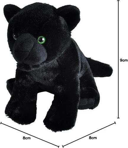 Miniatura 8 de Wild Republic Jaguar Black, Cuddlekins, animal de peluche, 12 pulgadas, regalo para niños, juguete de peluche, botellas de agua recicladas