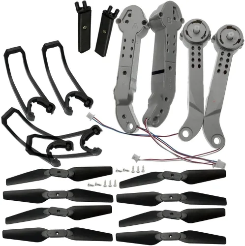 Miniatura 22 de FOLD Drone E525 LS-E525 E88 Teng1 Compatible Spare Parts Set Compatible With RC Quadcopter Including Arms Motor Propeller Landing Gear And Guards