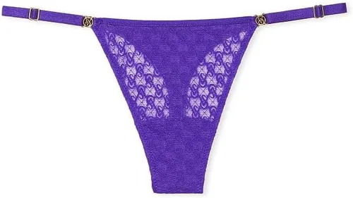 Victoria's Secret Icon - Calzones de tanga, VS Monograma, correa ajustable, ropa interior con tanga en G, colección muy sexy (XS-XXL)