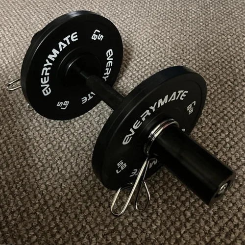Miniatura 5 de Pair of 16" Olympic Dumbbell Handles – Loadable Dumbbell Bars for 2" Olympic Weight Plates (150LBS Weight Capacity), Ideal for Home Gym Strength