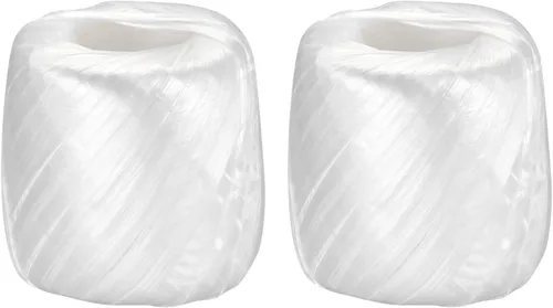 Miniatura 18 de MECCANIXITY Cuerda de plástico de nailon de poliéster para el hogar para embalar manualidades de jardinería, 656.2 ft de longitud total, color Blanco