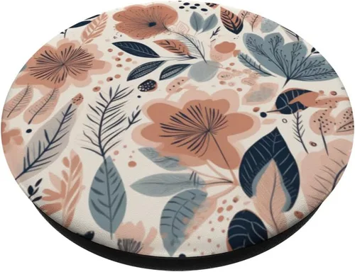 Miniatura 2 de PopSockets con estampado floral neutro y estético, bohemio, color crema