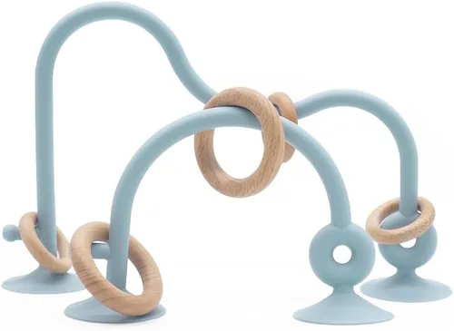 Juguetes educativos Montessori para bebés y niños pequeños, juguetes de silla alta con ventosas para niños pequeños de 0 a 6 M+, juguete de Azul