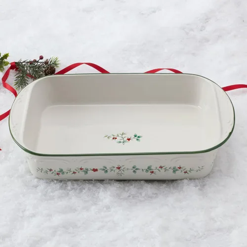 Miniatura 5 de Pfaltzgraff Winterberry Molde Rectangular para Hornear, 13 Pulgadas