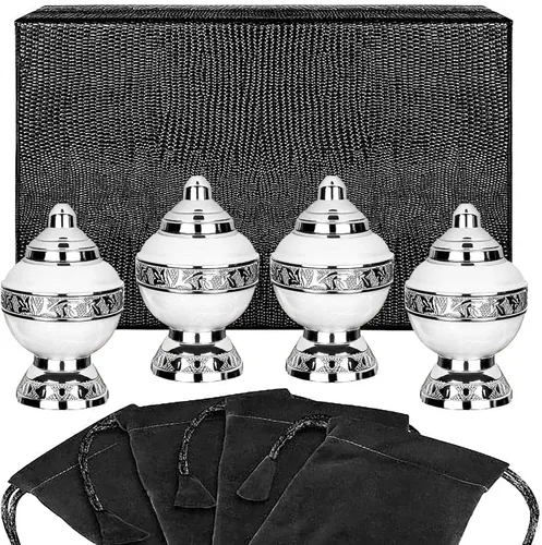 Miniatura 16 de Trupoint Memorials Urnas pequeñas para recuerdo de cenizas humanas, mini urna de cremación decorativa para hombres y mujeres adultos, juego de 4