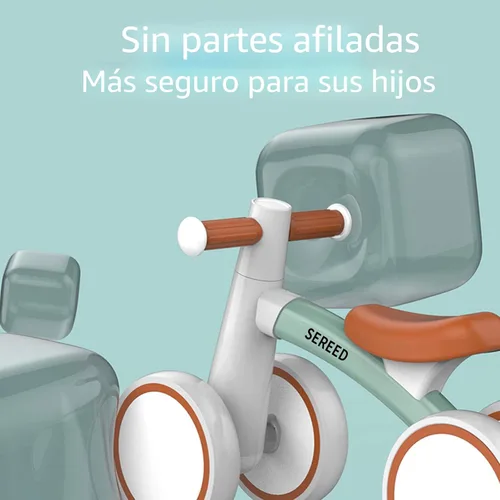 Miniatura 6 de SEREED - Bicicleta de equilibrio para bebés de 1 año, niños y niñas de 12 a 24 meses, primera bicicleta para niños de 4 ruedas, regalos de primer