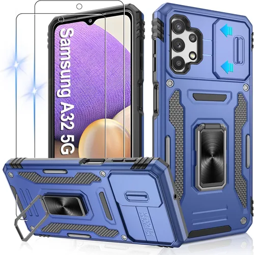 Miniatura 252 de Gritup para Samsung Galaxy S22 Funda con protectores de pantalla HD de 2 paquetes y cubierta deslizante para la cámara, protección contra caídas