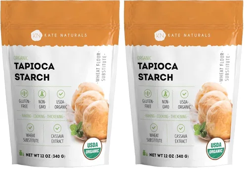 Miniatura 7 de Kate Naturals Harina de almidón de tapioca para hornear, cocinar y perlas de Boba (12 onzas, orgánica, sin OMG, sin gluten)