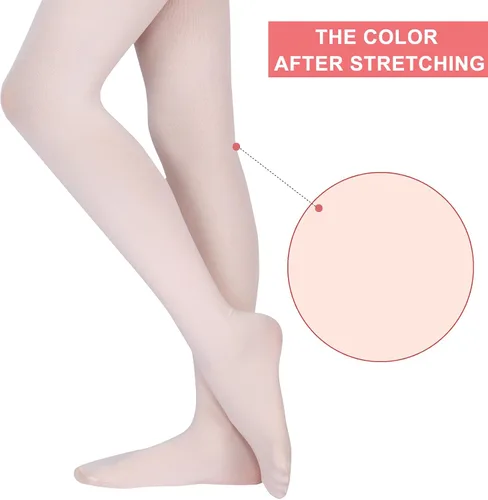 Miniatura 5 de Feisract Mallas de ballet para niñas y mujeres, mallas de transición ultra suaves