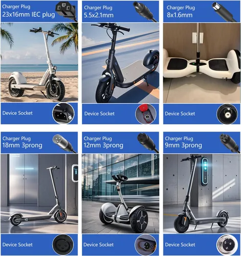 Miniatura 6 de LeMotech Cargador eléctrico de scooter de 54.6 V 2A con certificación UL, repuesto para Hiboy, Gotrax, GXL, Jetson, Razor, adaptador de corriente