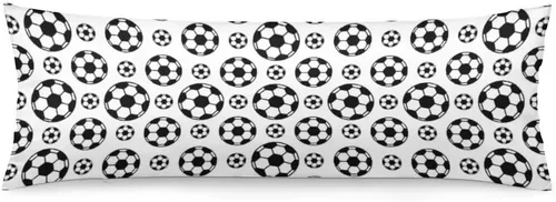 Miniatura 12 de Funda de almohada corporal a rayas blancas y negras, fundas de almohada a rayas blancas y negras, funda de almohada larga moderna con cremallera