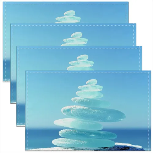 Miniatura 10 de jejeloiu Juego de 4 manteles individuales decorativos de hongos de 18 x 12 pulgadas, manteles individuales de mesa con diseño de hongos de dibujos