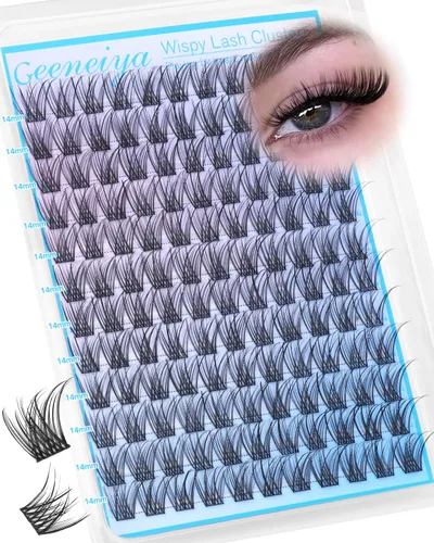 Miniatura 26 de Extensiones de pestañas en racimo con banda transparente, pestañas cortas y onduladas C, extensiones de pestañas naturales en racimo, pestañas