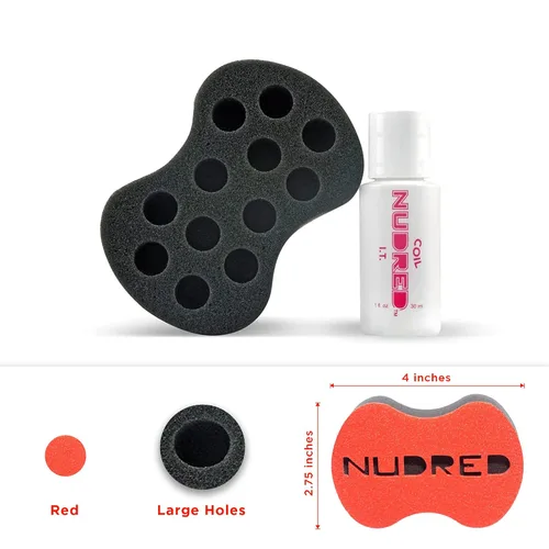 Miniatura 4 de Coil I.T. Formula + Mini esponja roja para el cabello, hidratante para el cabello para hombres y mujeres negros, cepillo de esponja para rizos