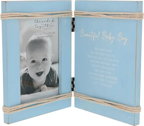 Pavilion Gift Company - Baby Boy - Marco de fotos vertical de 4 x 6 pulgadas para baby shower, regalo para decoración de guardería, regalo
