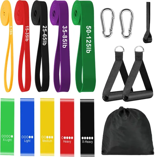 Resistance Bands for Working Out, Workout Bands, Training Bands Set, Pull Up Exercise Bands for Home Workouts, Full Body Training, Physical Therapy,