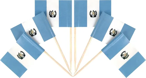 Miniatura 16 de QQSD Bandera de Albania palillo de dientes Albania Pequeña Bandera para cupcakes, 100