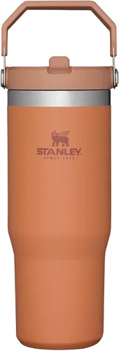 Miniatura 105 de Stanley IceFlow - Vaso con pajilla abatible con asa, de 20 onzas, tapa giratoria y popote abatible, botella de agua resistente a fugas, acero