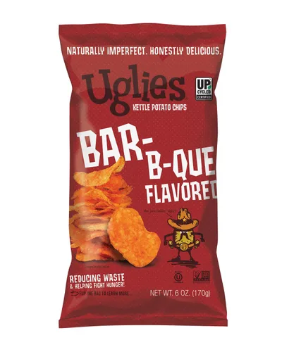 UGLIES Patatas fritas cocidas en hervidor de agua, aperitivos sin gluten, patatas fritas Kosher, aperitivos sin OMG para niños u oficina, aperitivos