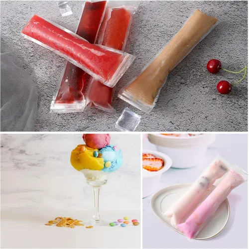 Miniatura 4 de Bolsas de moldes para paletas de hielo, desechables, para bricolaje, bolsas de molde caseras con embudo de silicona, para congelar, aperitivos
