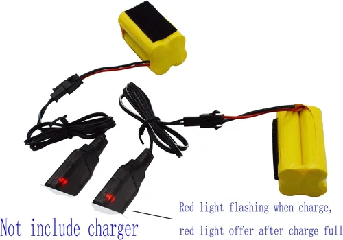 Miniatura 4 de Blomiky Paquete de 2 baterías F3 4.8V 700mAh AA Nicd tipo cuadrado SM-2P enchufe y cable USB para HY800 F1 F3 RC barco y RC Bus RC Autobús escolar