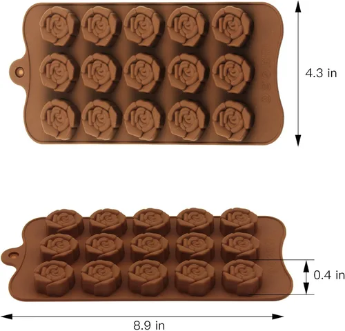 Miniatura 5 de homEdge Molde de trufa, juego de 4 moldes de silicona antiadherentes de grado alimenticio para gelatina de chocolate