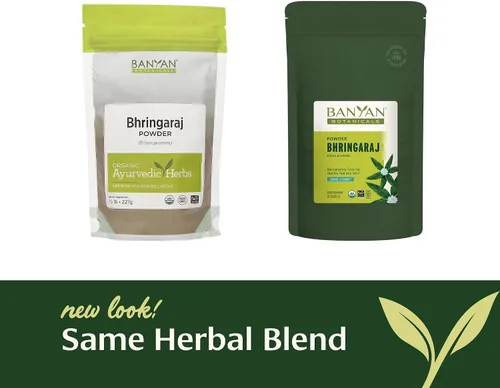 Miniatura 4 de Banyan Botanicals Polvo de Bhringaraj - Polvo orgánico de hoja Eclipta Prostrata - para una mente tranquila y un cabello, uñas, huesos y dientes
