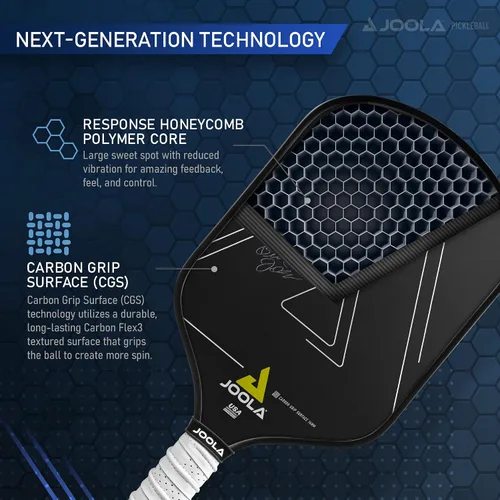Miniatura 4 de JOOLA Pickleball Paddles – Textured Carbon Grip Surface for Spin, Control & Power – Select Hyperion, Vision or Radius Shapes – Lightweight, Durable