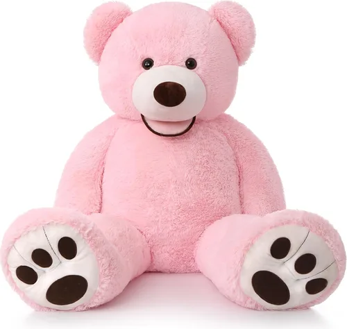 Miniatura 29 de MorisMos Oso de peluche gigante, animales de peluche grandes de 39 pulgadas con huellas grandes, osos de peluche, regalo para niños, morado