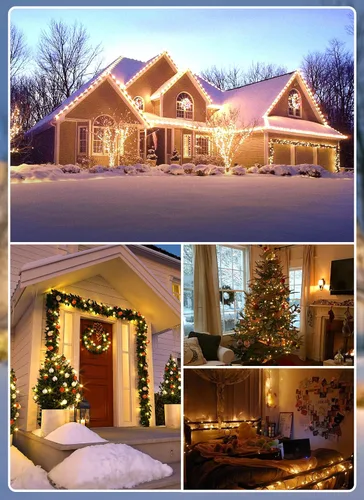 Miniatura 7 de Luces LED vintage C9 de Navidad, cadena de luces C9 de 25 pies con 25 bombillas LED C9 de plástico, luces impermeables conectables al aire libre