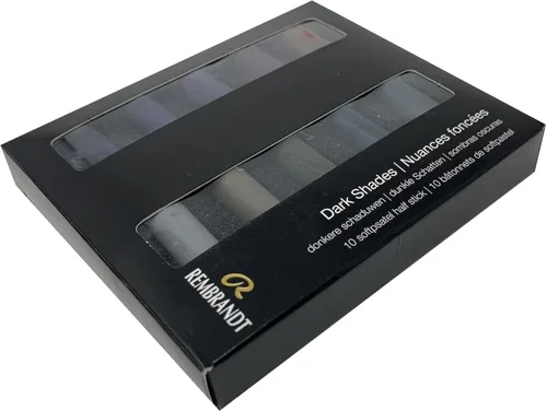 Miniatura 3 de Rembrandt Juego de micro pastel suave, 10 barras de media pieza, selección de tonos oscuros Dark Shades