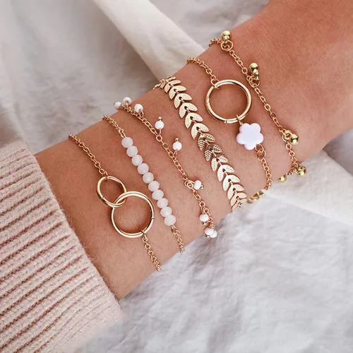 Miniatura 76 de Long tiantian Pulsera de oro gruesa para mujer, pulseras de oro delicadas, pulseras para mujer, pulseras apilables de eslabones de cadena