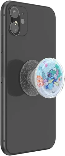 Miniatura 2 de PopSockets - Agarre para teléfono con soporte expandible, agarre adhesivo, Lilo & Stitch - Stitch Globo de Nieve Tidepool Sitch globo de nieve