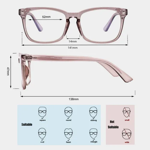 Miniatura 3 de MAXJULI Lentes de bloqueo de luz azul, para lectura de computadora/juegos/TV/teléfonos para mujeres y hombres 6001, Café claro, Estándar