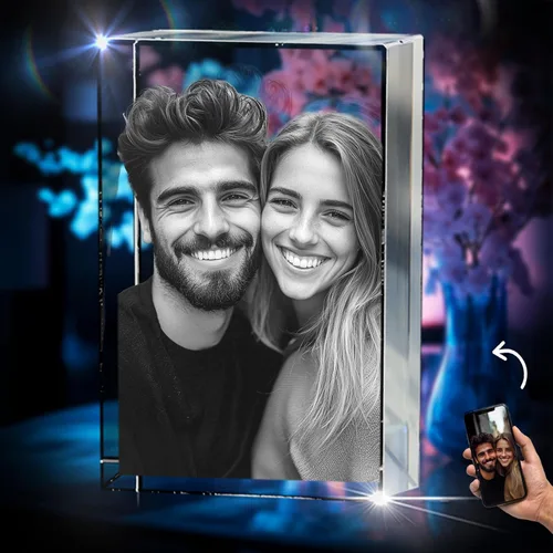 3D innovation Foto de cristal 3D, regalos conmemorativos personalizados para mamá, papá, esposa, hombres, mascotas, imagen de vidrio personalizada
