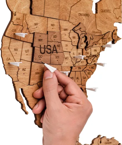 Miniatura 14 de Enjoy The Wood Mapa del mundo de madera 3D, arte de pared, decoración de pared de madera grande, idea de regalo de inauguración de la casa, idea