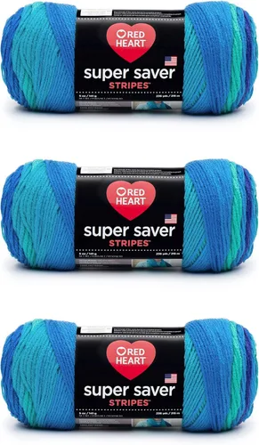 Miniatura 65 de Red Heart Hilo Super Saver, paquete de 3, estampado artístico, 3 unidades Estampado De Artista