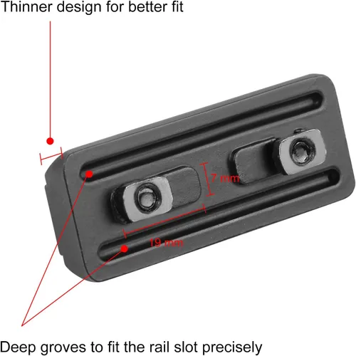 Miniatura 3 de Paquete de 2 adaptadores de bípode para M-Rail Harris tipo Bipod Mount Sling Stud